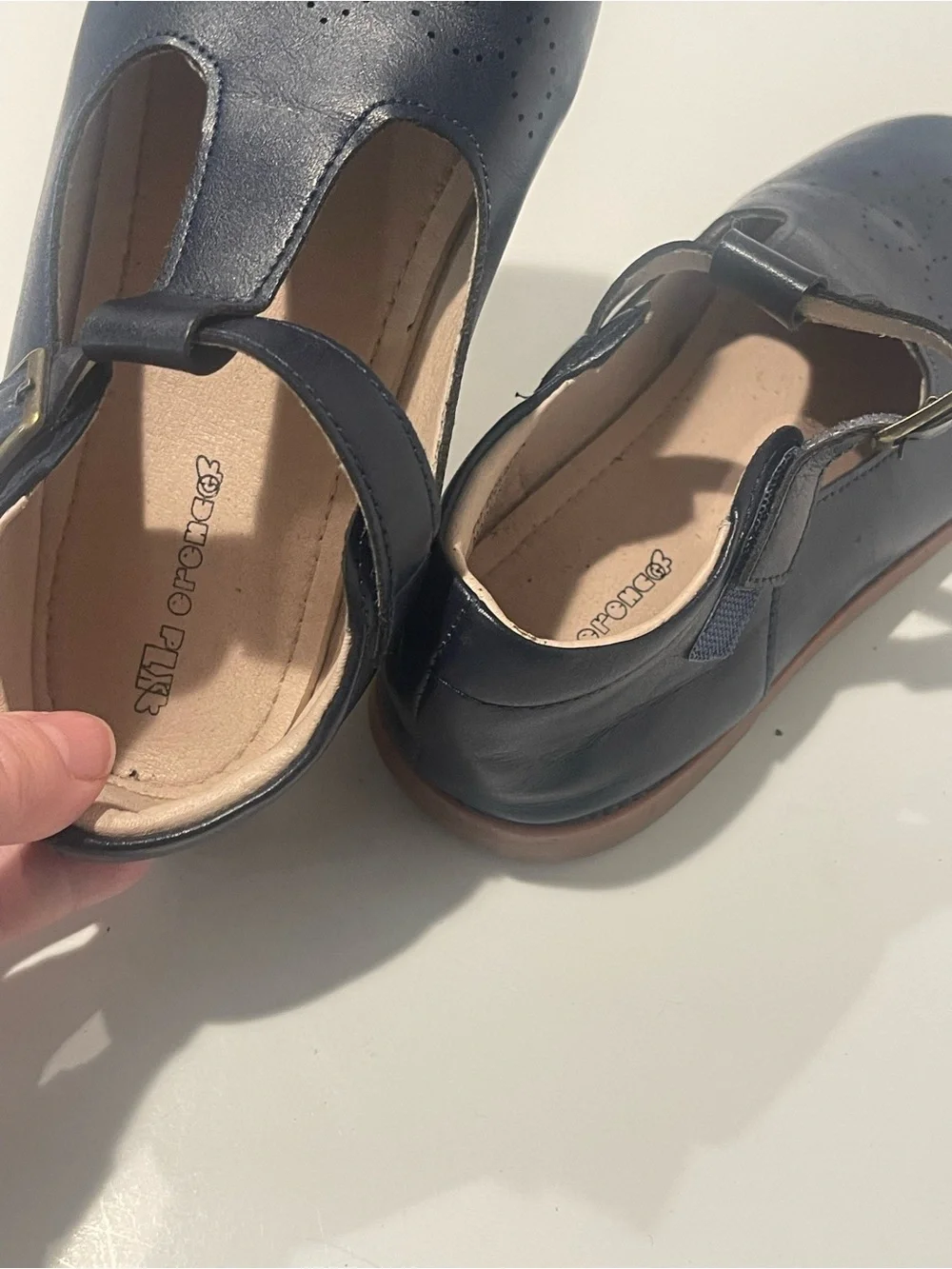 Kiderence junior girl 2 Mary Jane Navy Kids T-Strap Leather School loafer Shoes